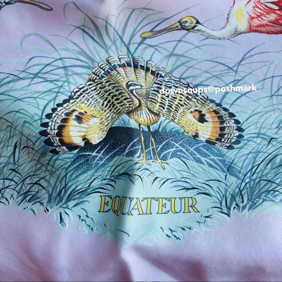 Hermès Equateur Washed Silk Scarf 90 - Picture 7 of 15